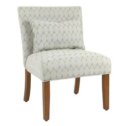 Grey Geometric Pattern Accent Chair Thumbnail