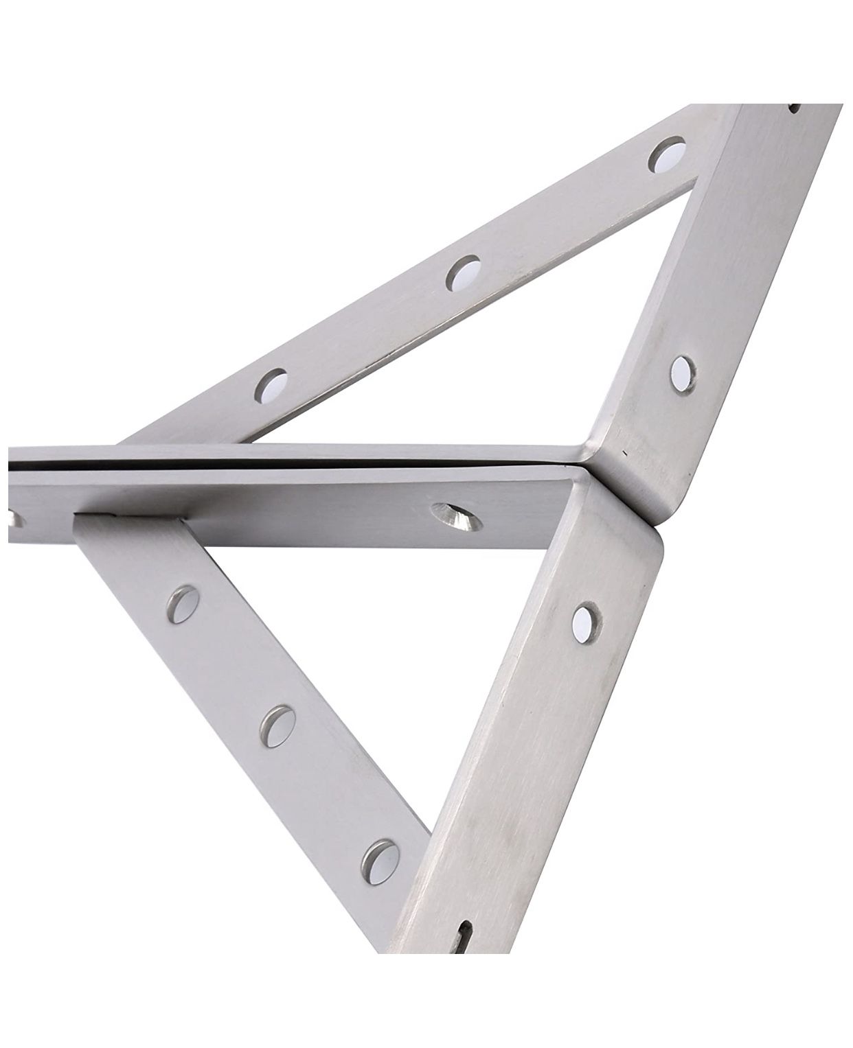 Amarine Made Pair Stainless Steel Solid Shelf Brackets,8",10",12", Shelf Support Corner Brace Joint Right Angle Bracket (8"X5-1/2")