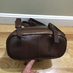 L.L. Bean Brown Leather Backpack  Thumbnail