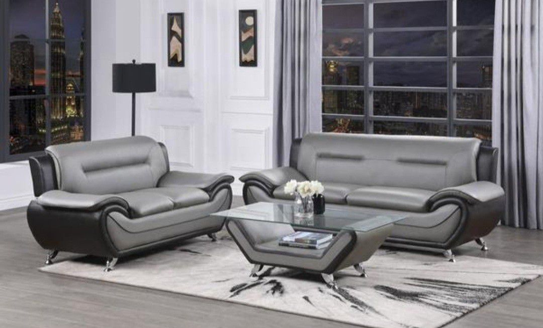 3pc Living Room Set Gray 💕💕 SAME DAY and FAST DELIVERY 🚚🚚  BRAND NEW and IN BOX😍