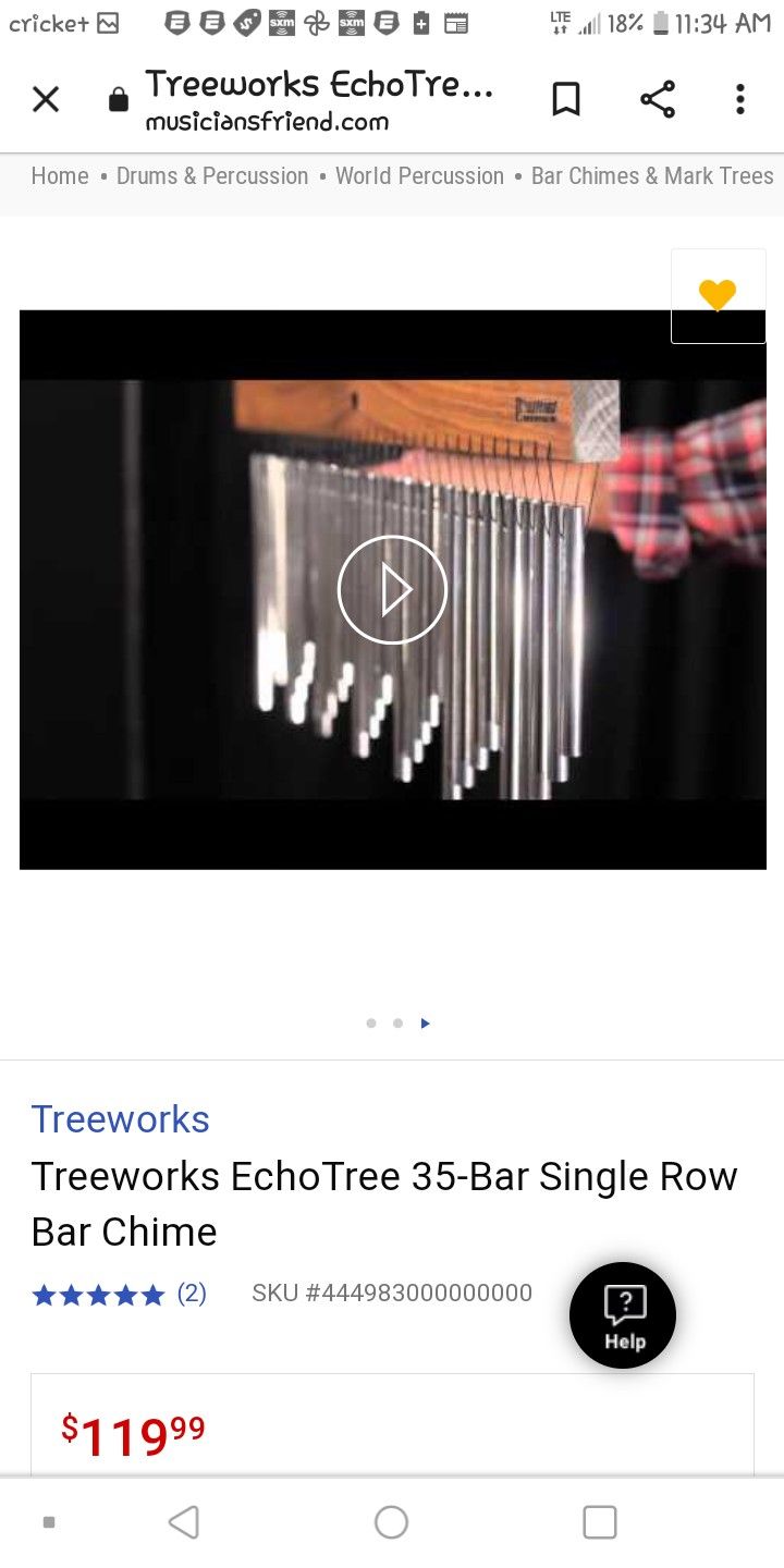 Wind (Bar) Chimes By Treeworks: Tre 35xo