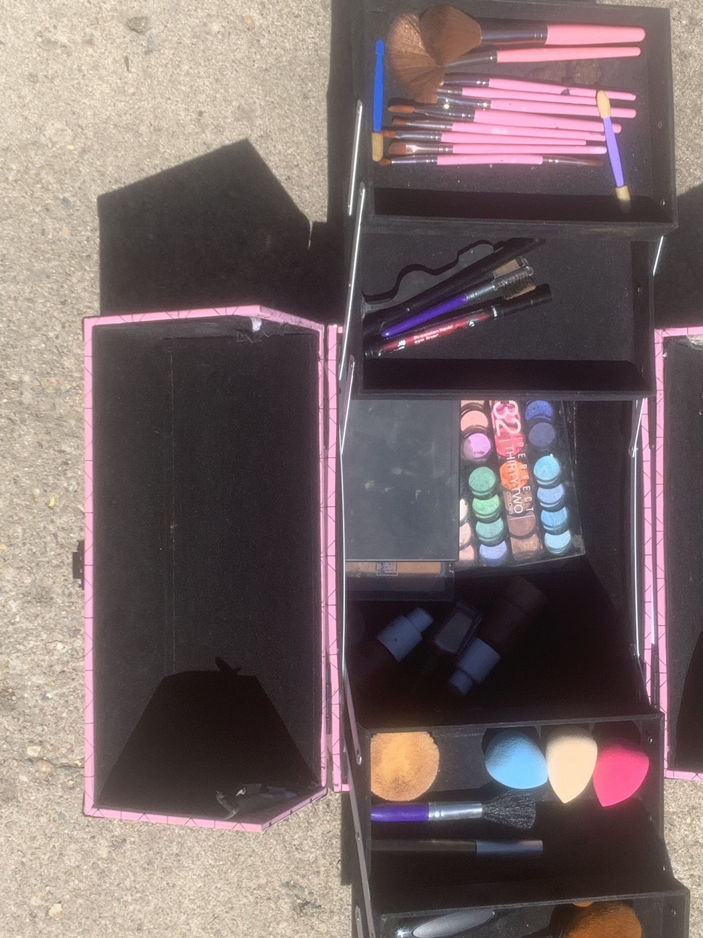 Makeup box with makeup products