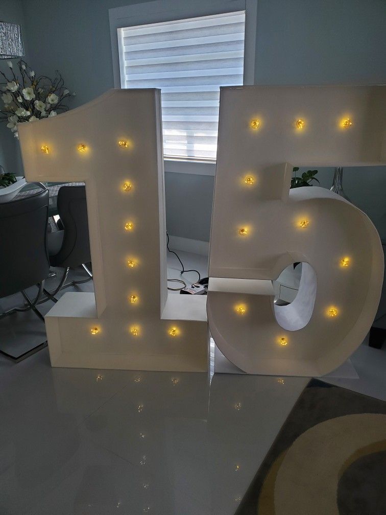 Marquee 5 Feet Quinceanera Numbers