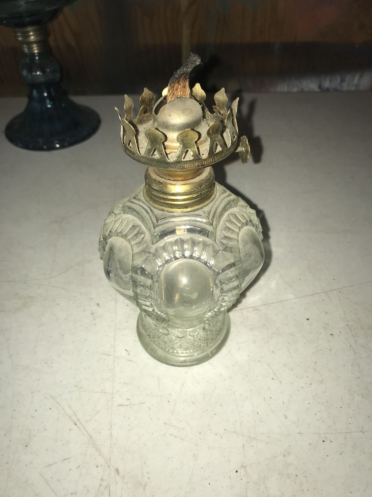 Vintage hurricane lamp