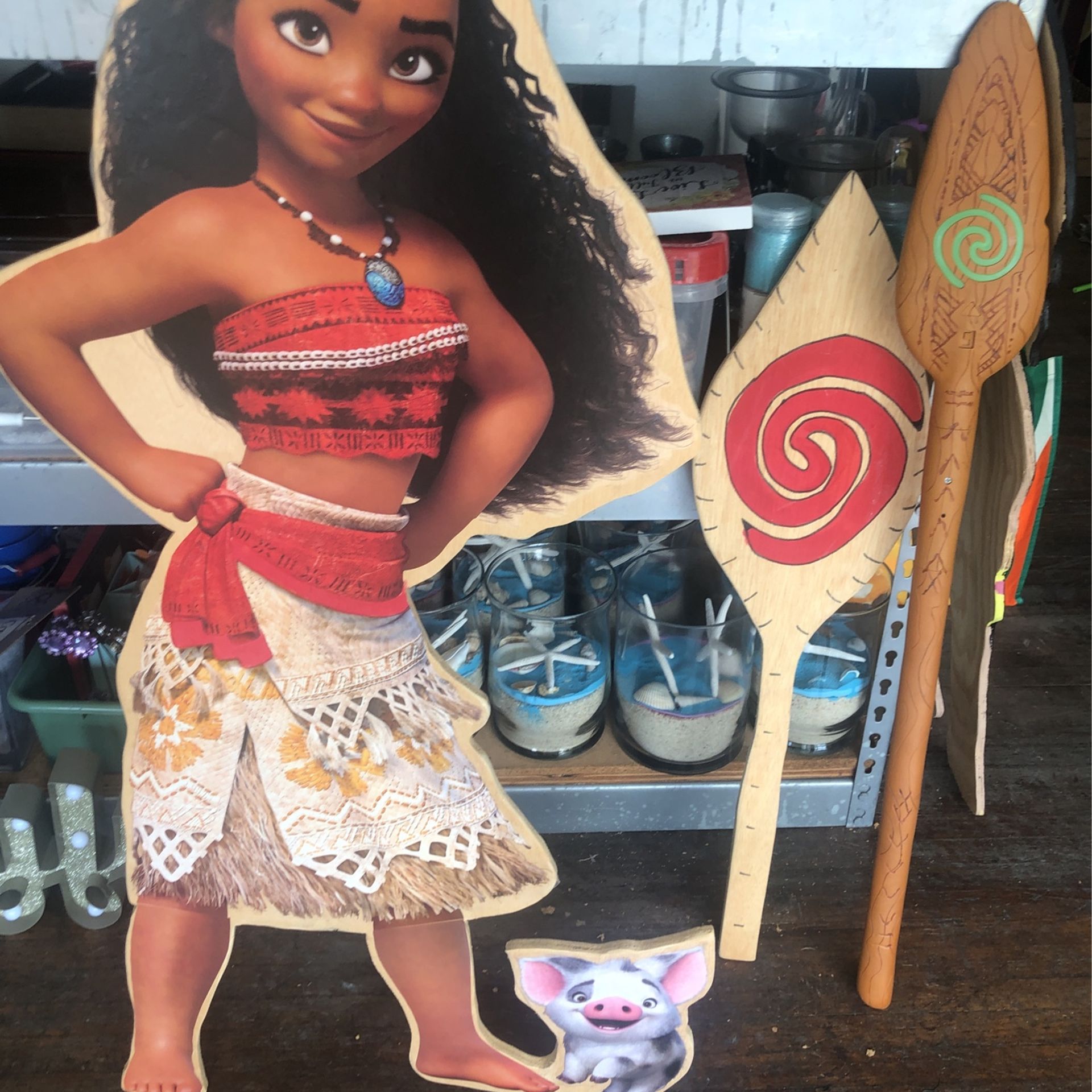 Moana props Wood Stands decorations