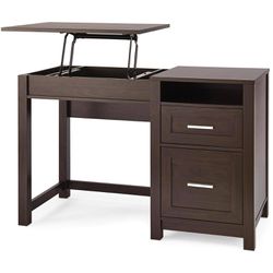 NEW Lift Top Computer Office Desk Home Furniture Wood Laptop Espresso Workstation Gaming Indoor Decor Studying Writing PC Crafting Table *↓READ↓* Thumbnail