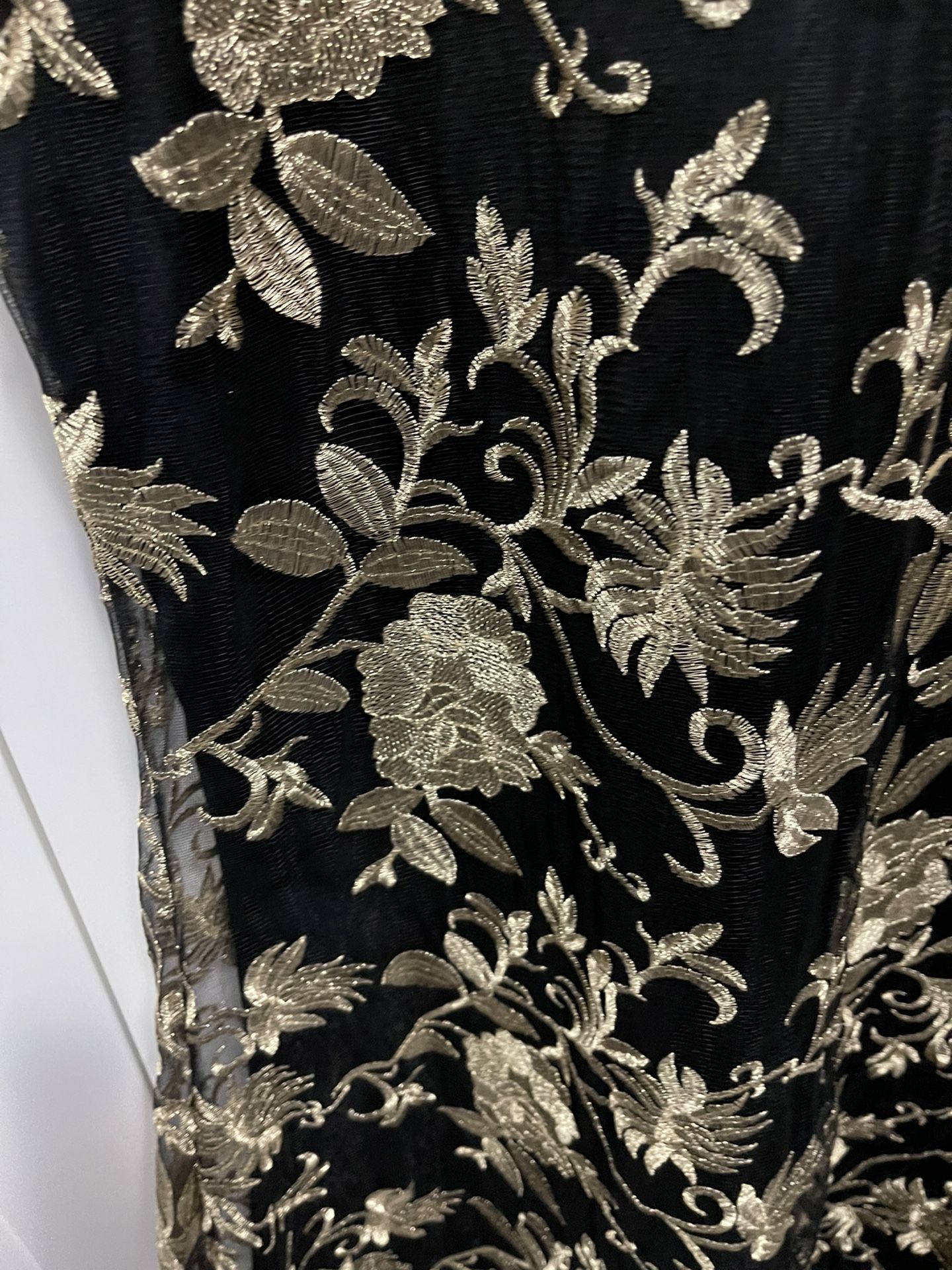 Occasion Dress With Gold Embroidery