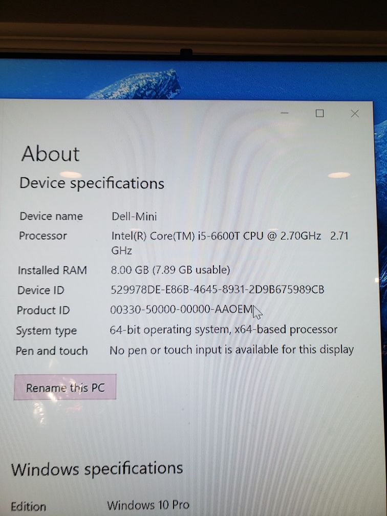 Dell computer windows 10