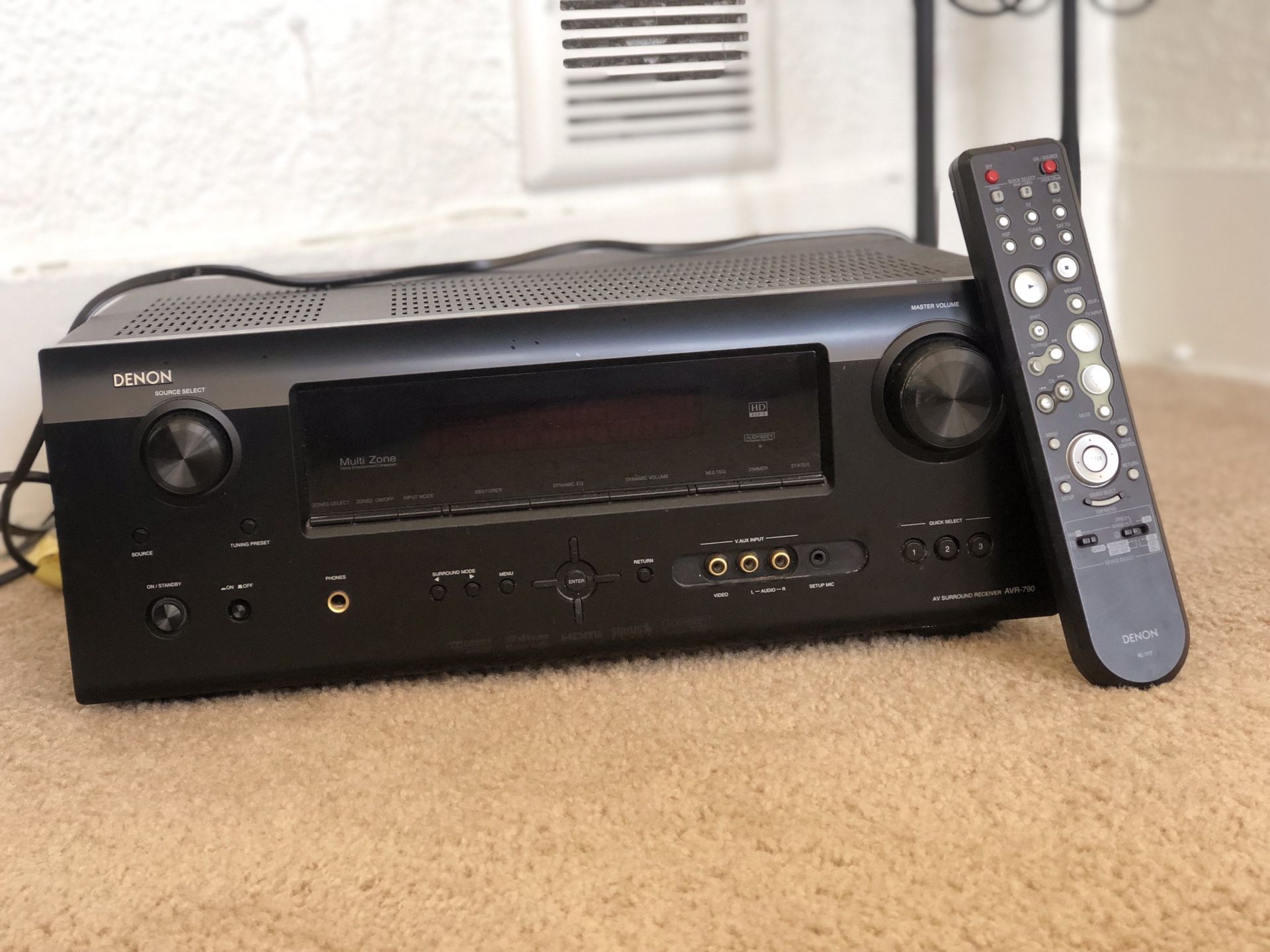 Denon AVR790 HDMI home theatre receiver with remote for Sale in