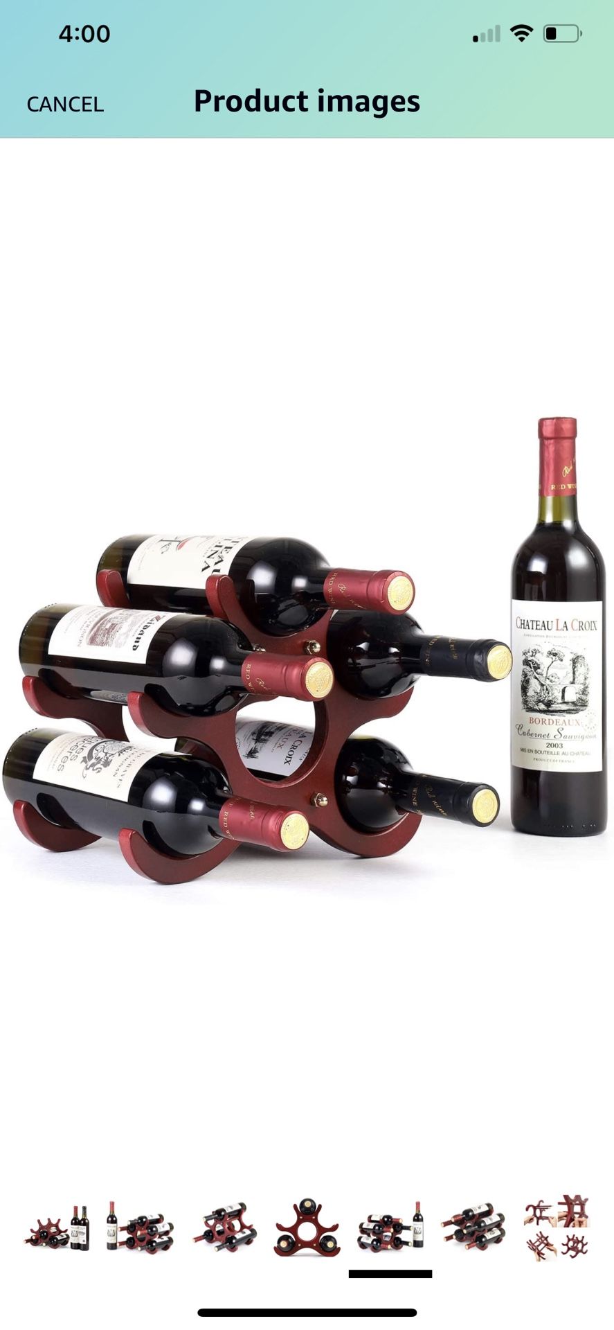 Brand New kxin Countertop Wine Racks, Hold 6 Bottles Wine, Wine Holder and Storage, for Home Decor & Kitchen Storage Rack, Bar, Wine Party, Made in Wo