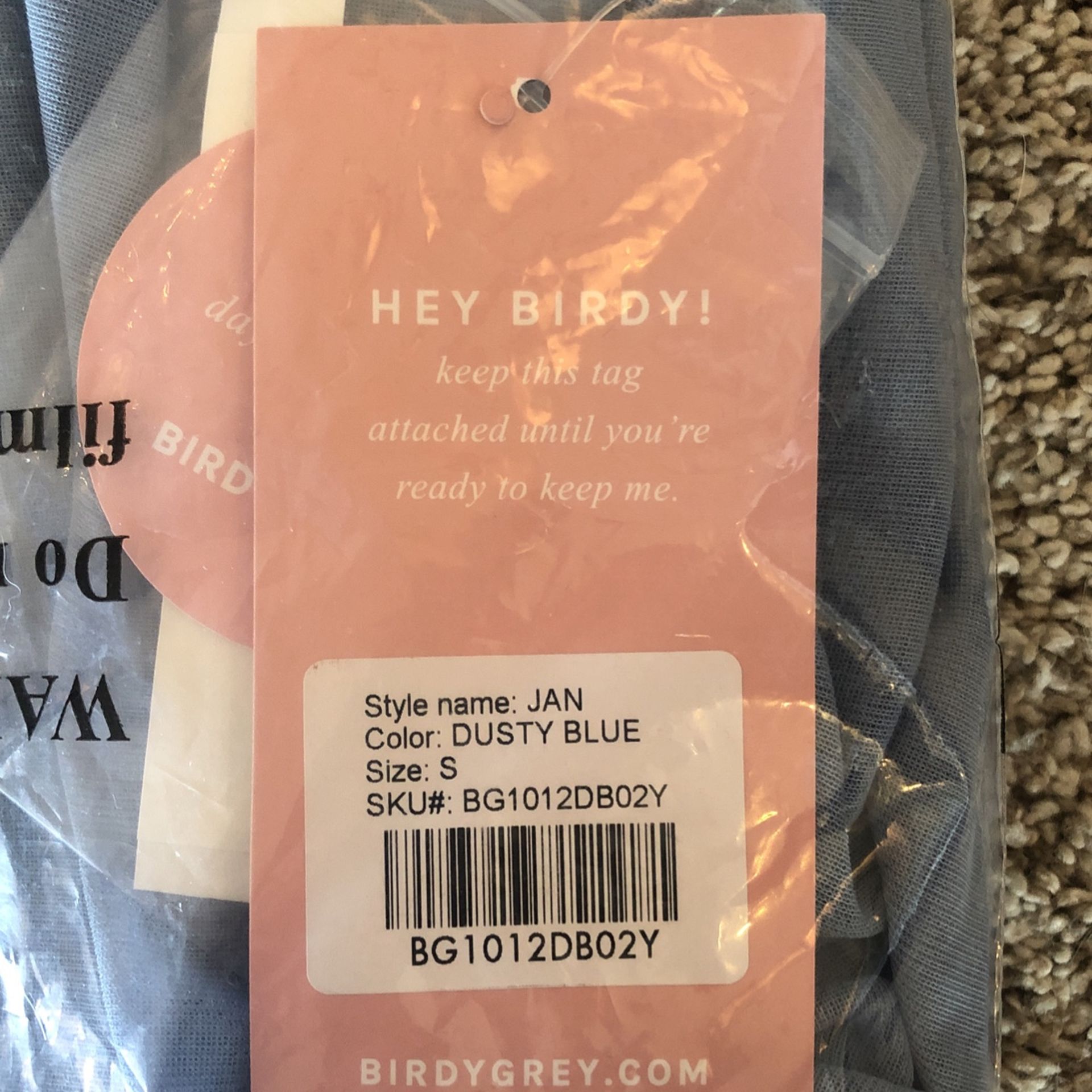 New Birdy Grey Bridesmaid Dress - Dusty Blue - Size Small