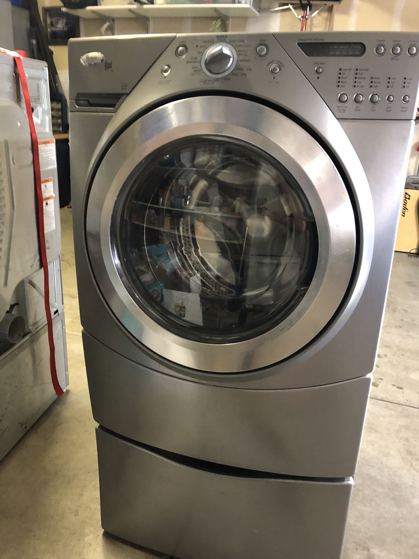 Whirlpool Duet Front Loading Washer & Dryer w/ Pedestals. for Sale in