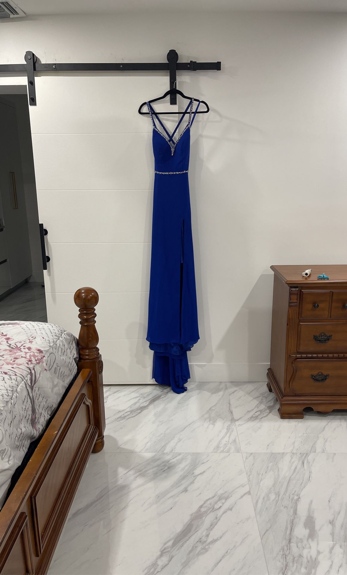 Size 7 Royal Blue Long Dress For Prom 