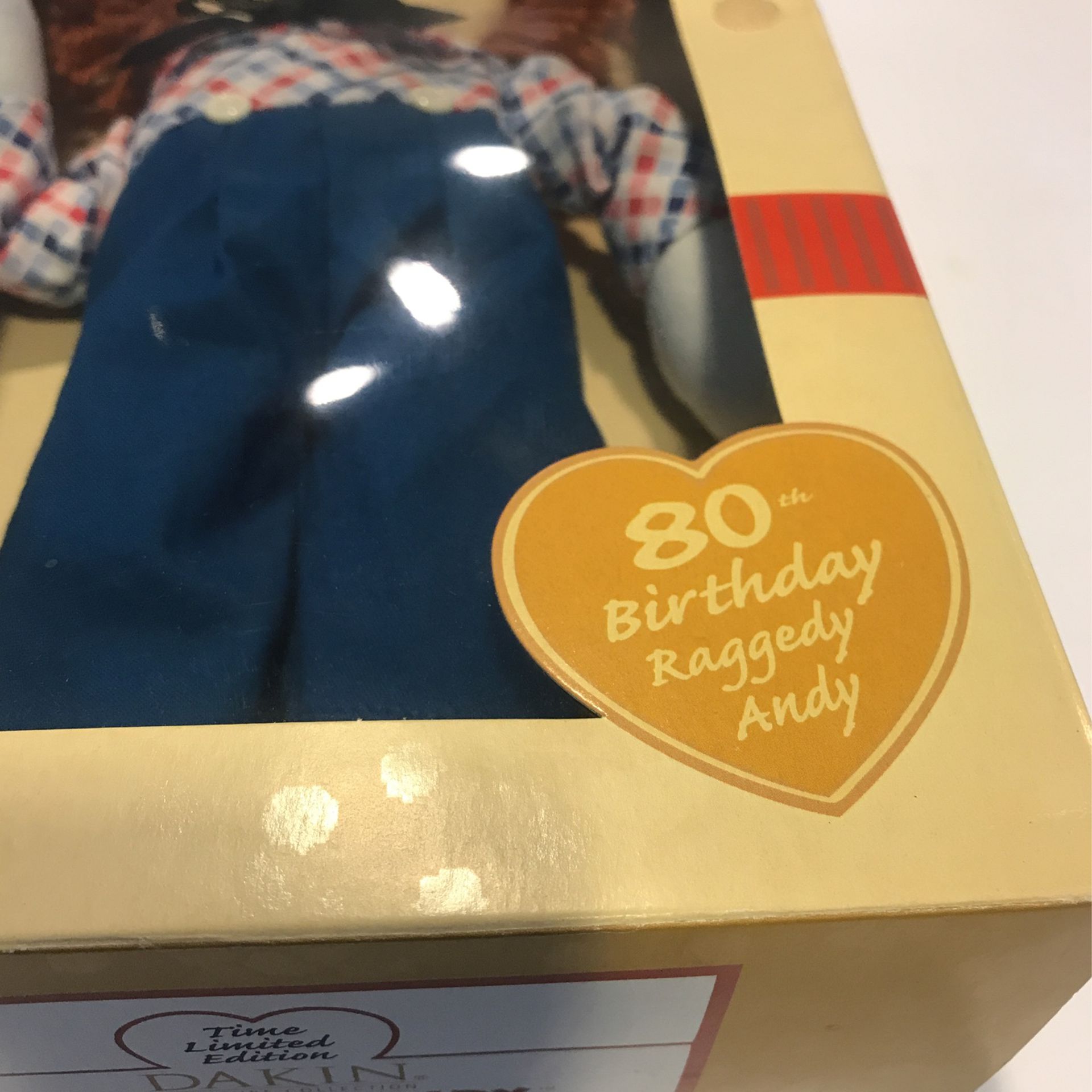 Dakin 12" RAGGEDY ANDY Doll 80th Birthday/ Commemorative Time Limited Edition/ Signature Collection