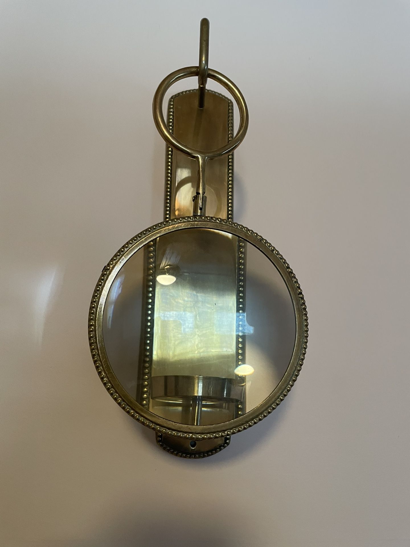Brass Magnifying Wall Sconce
