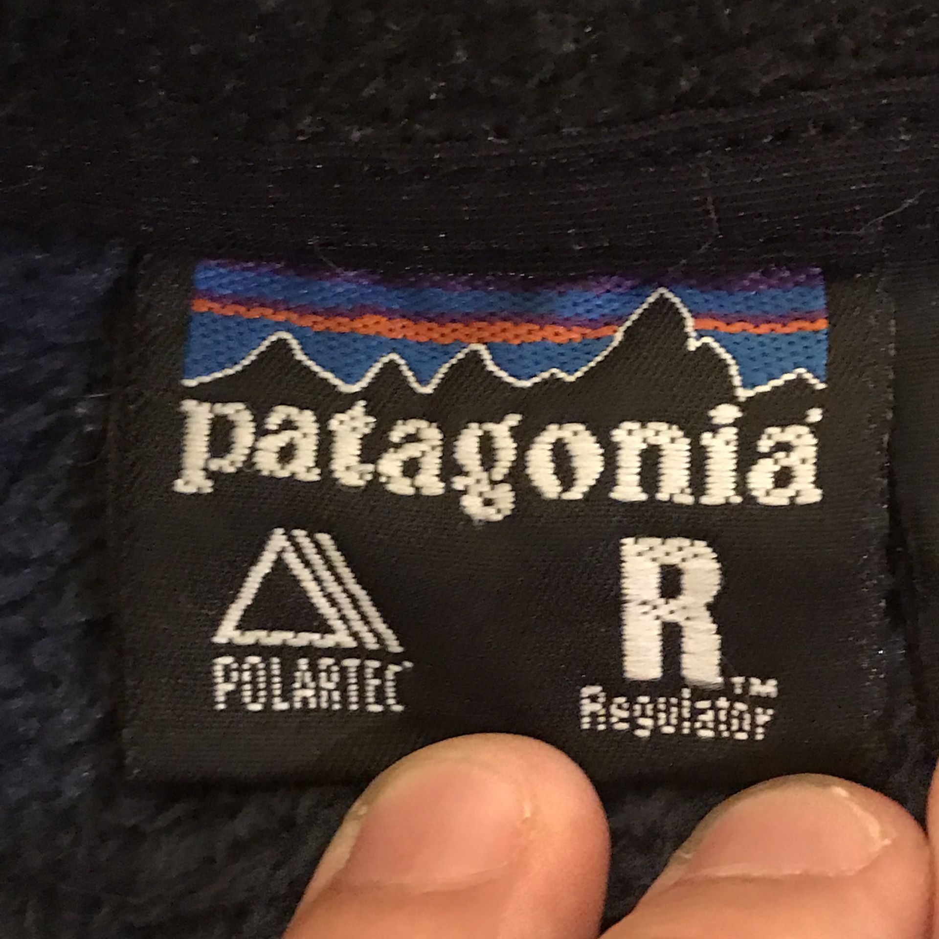 Patagonia Furry Fleece 1/4 Zipped Blue Jacket Sz Large
