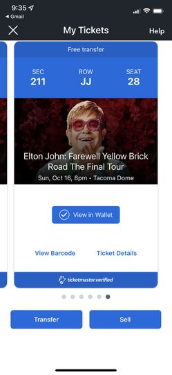 Elton John Tickets Thumbnail