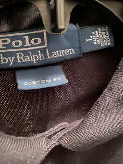 Ralph Lauren Polo Men’s Black Polo Shirt Sz Large Custom Fit  Thumbnail