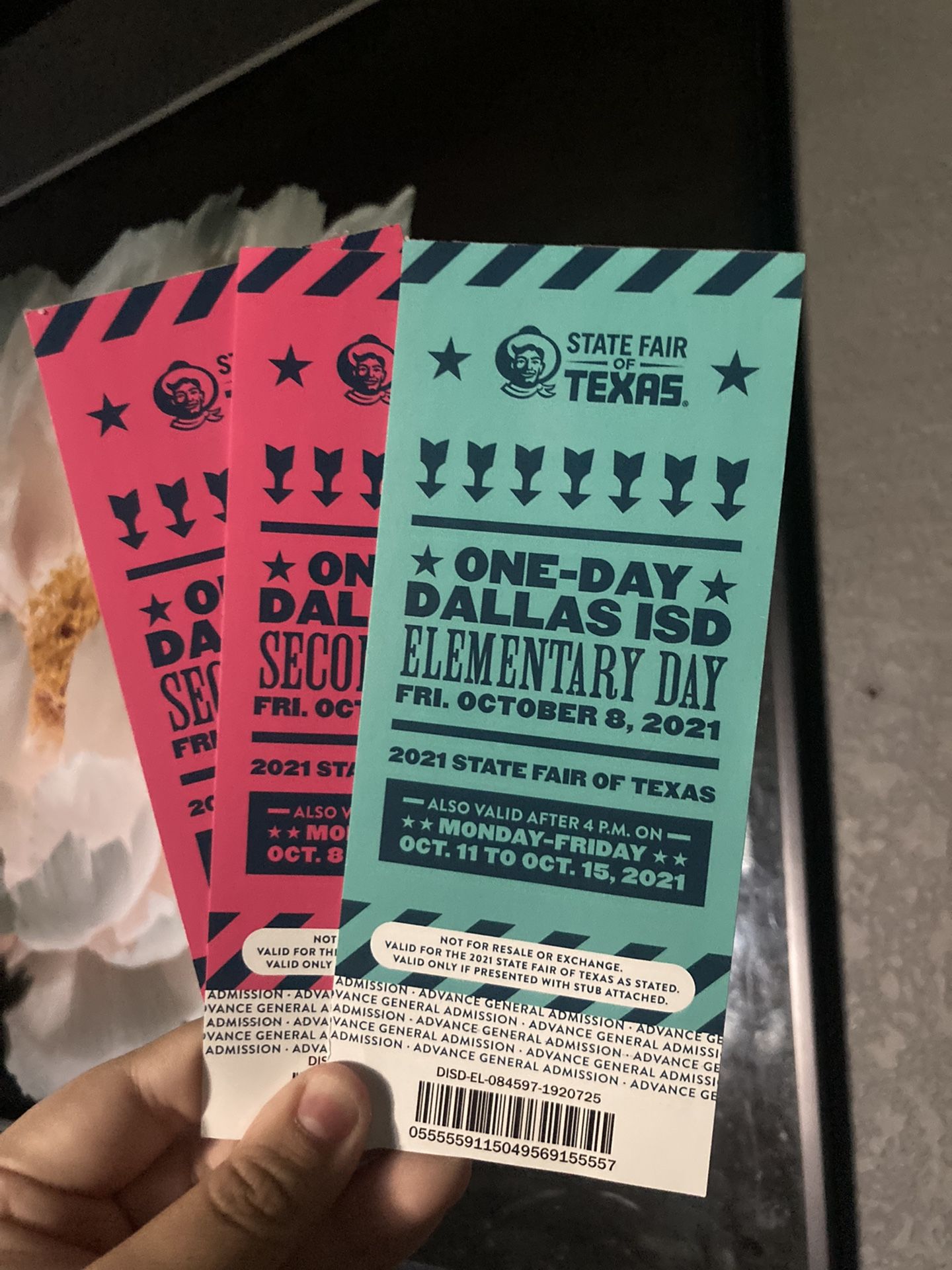 STATE FAIR TICKETS Valid For Friday,October 15,2021
