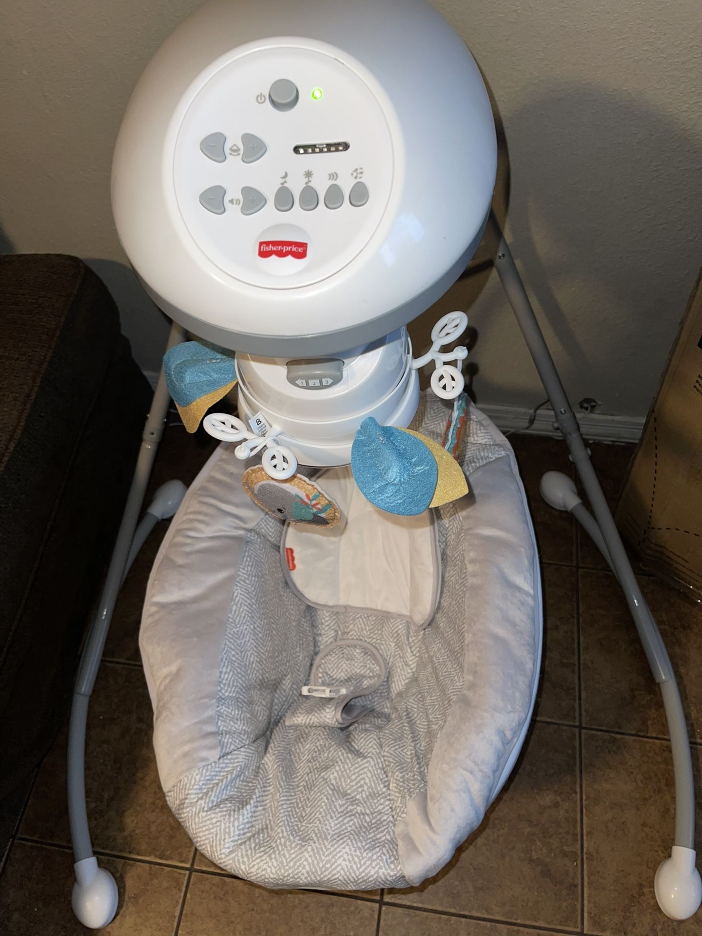 Fisher-Price Hearthstone Swing, Two Motion Baby Swing Seat with Music, Sounds, and Motorized Mobile