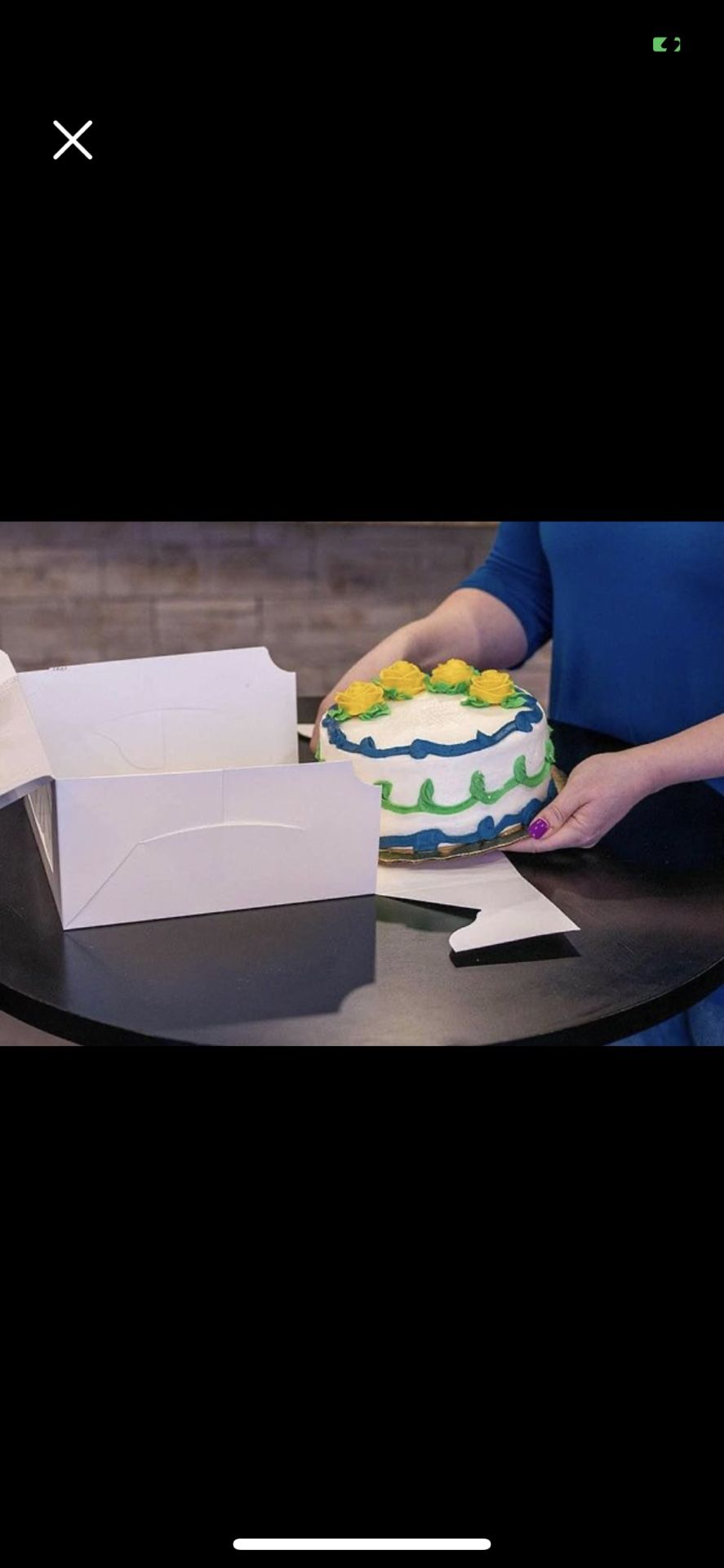 Cake Boxes Bakery Boxes Dessert Boxes White Window 8x8x4 (104 Count)