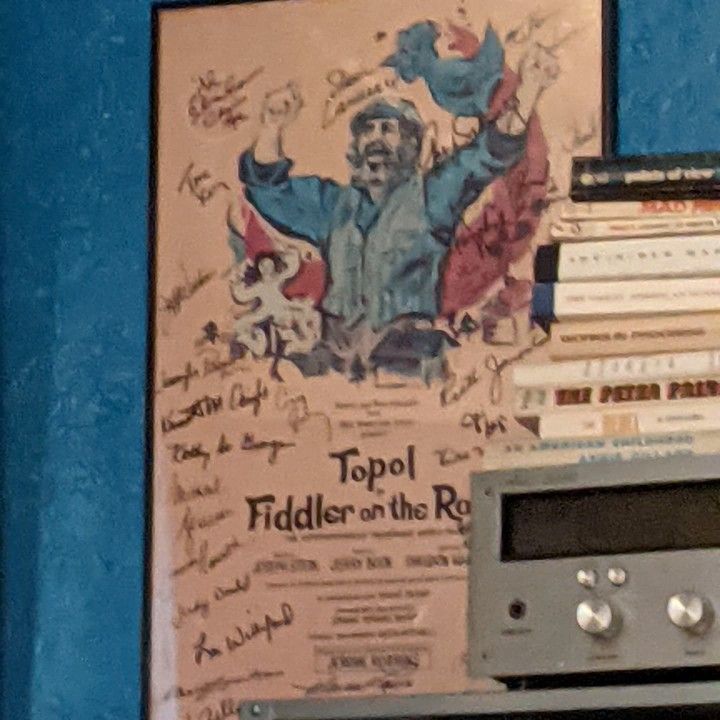 Fiddler On The Roof, Hand Signed Poster By Original Broadway Cast Members In Frame