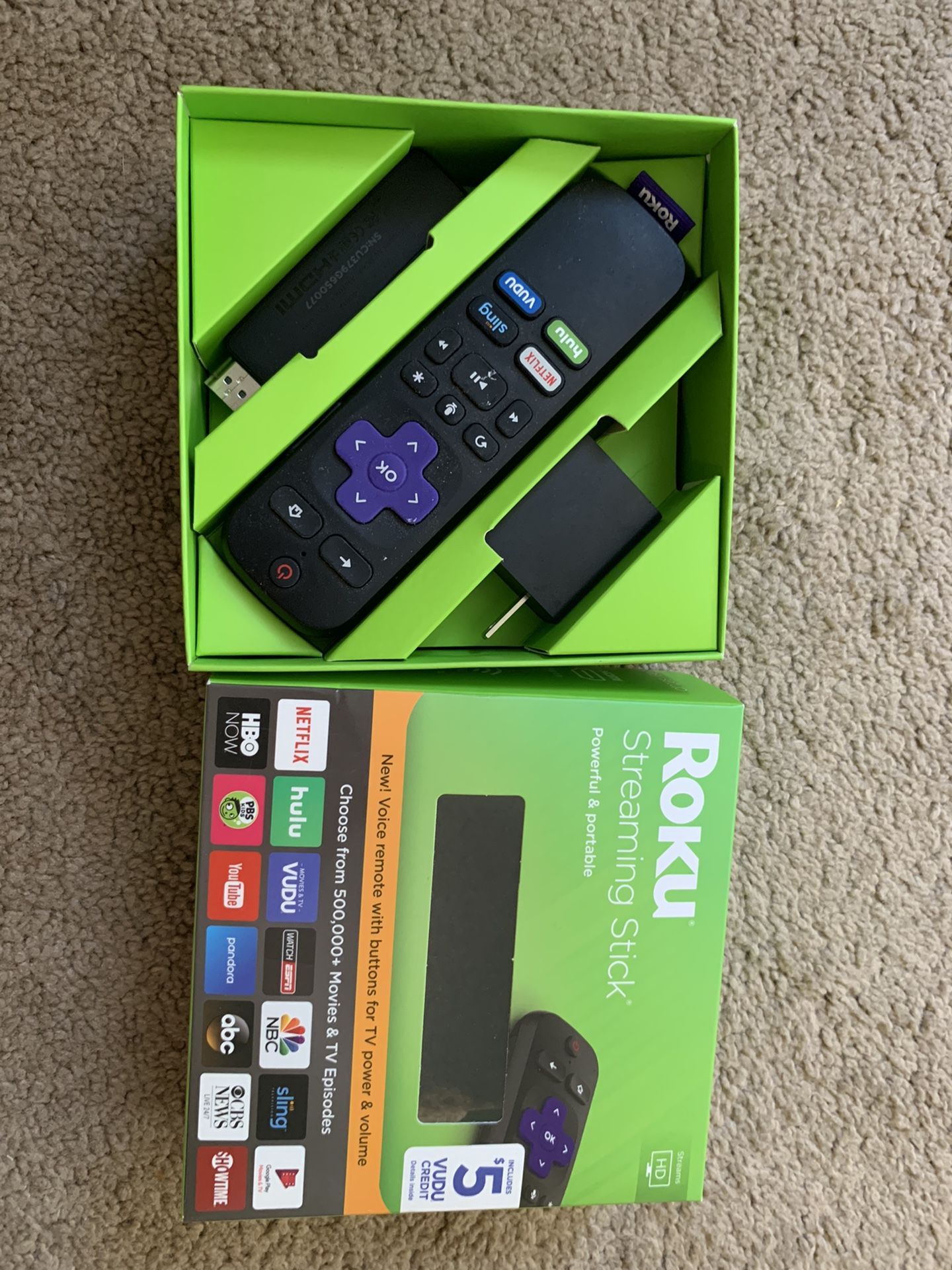 Roku remote and stick