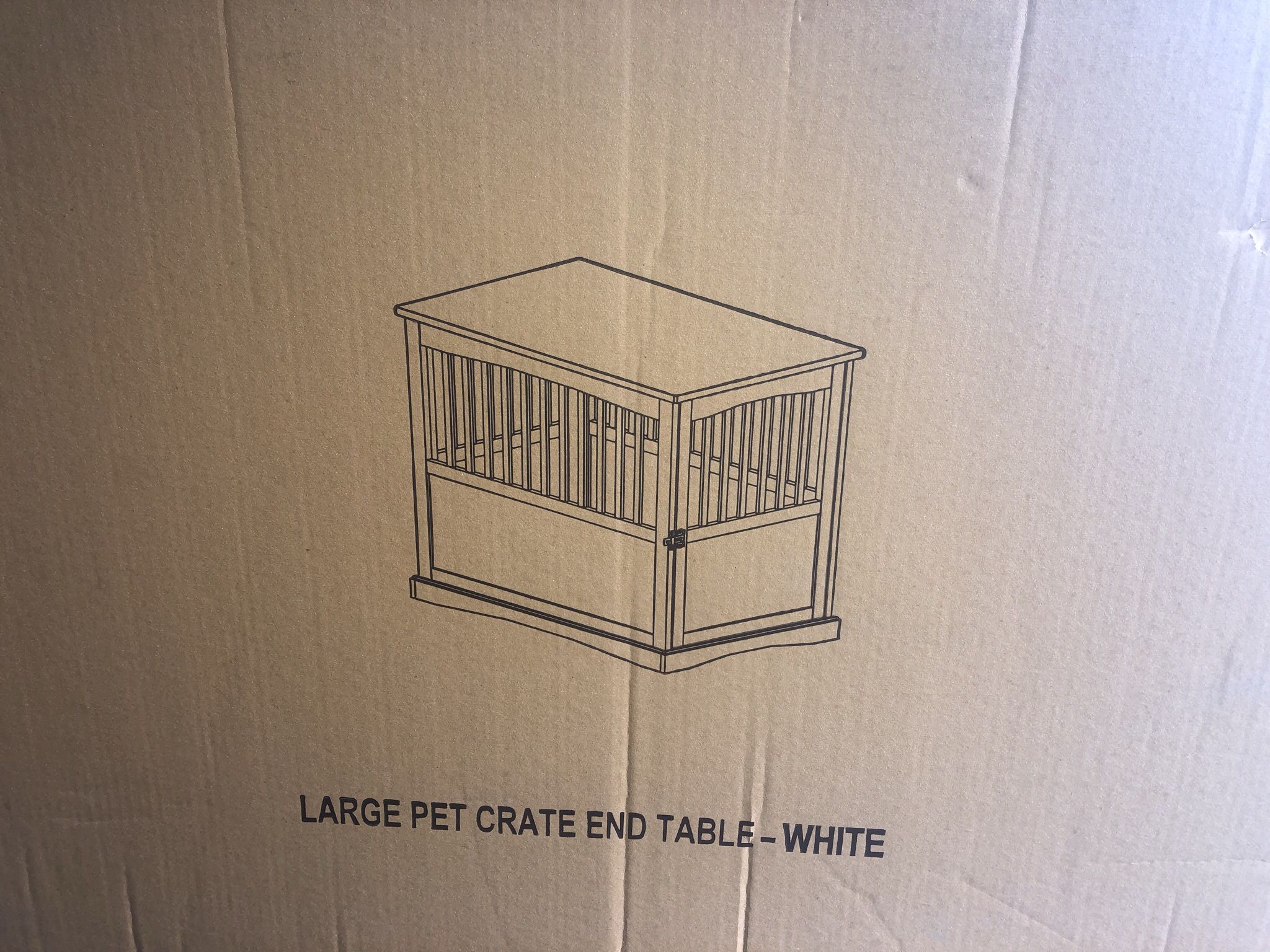 Casual Home End Table Dog Crate - Only 1 White