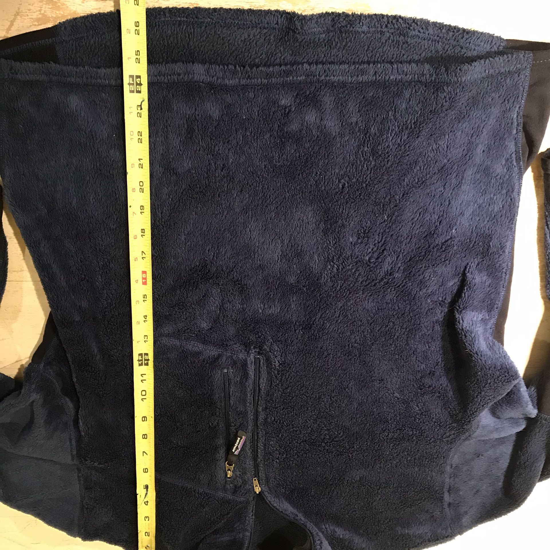 Patagonia Furry Fleece 1/4 Zipped Blue Jacket Sz Large