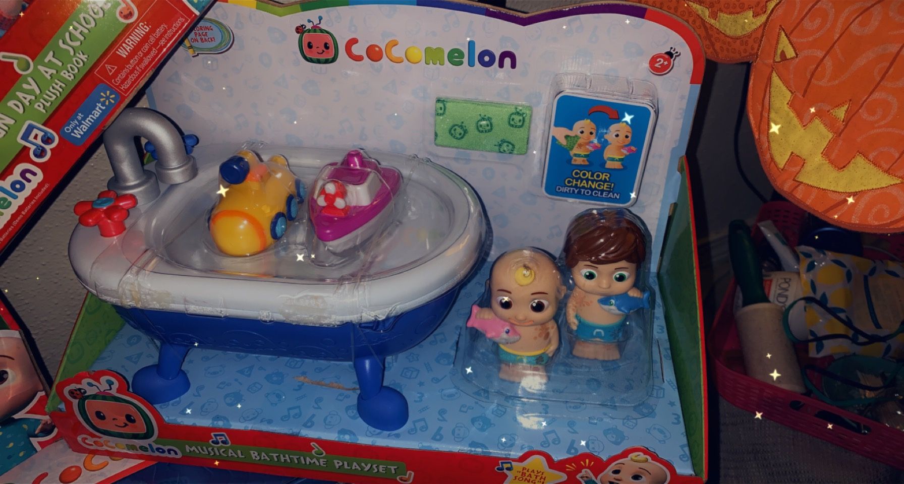 Cocomelon set includes house book singing microphone bathtub and toys
