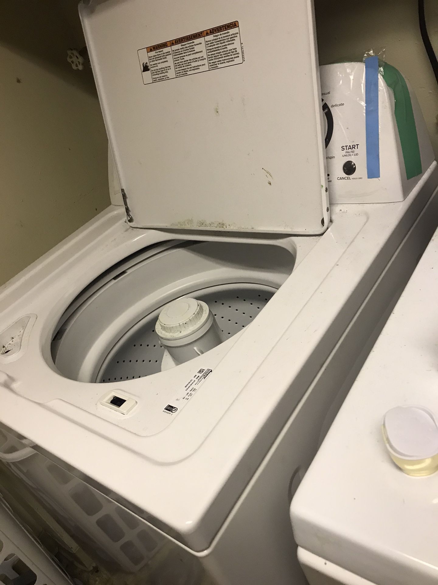 Washer and gas dryer