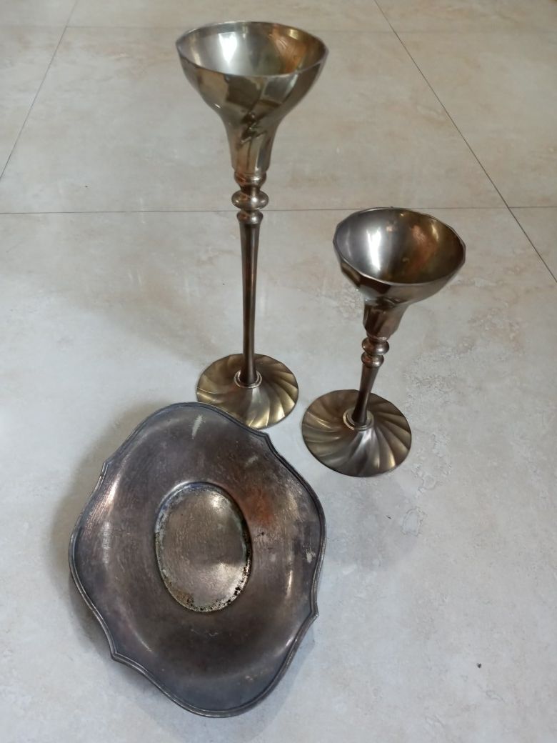 Candle holder brass set