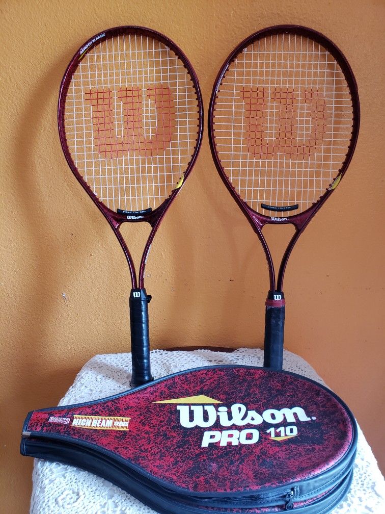 TENNIS RACKET: WILSON PRO 110 SUPER HIGH BEAM SERIES VIBRA CONTROL GRIP L3 4 3/8