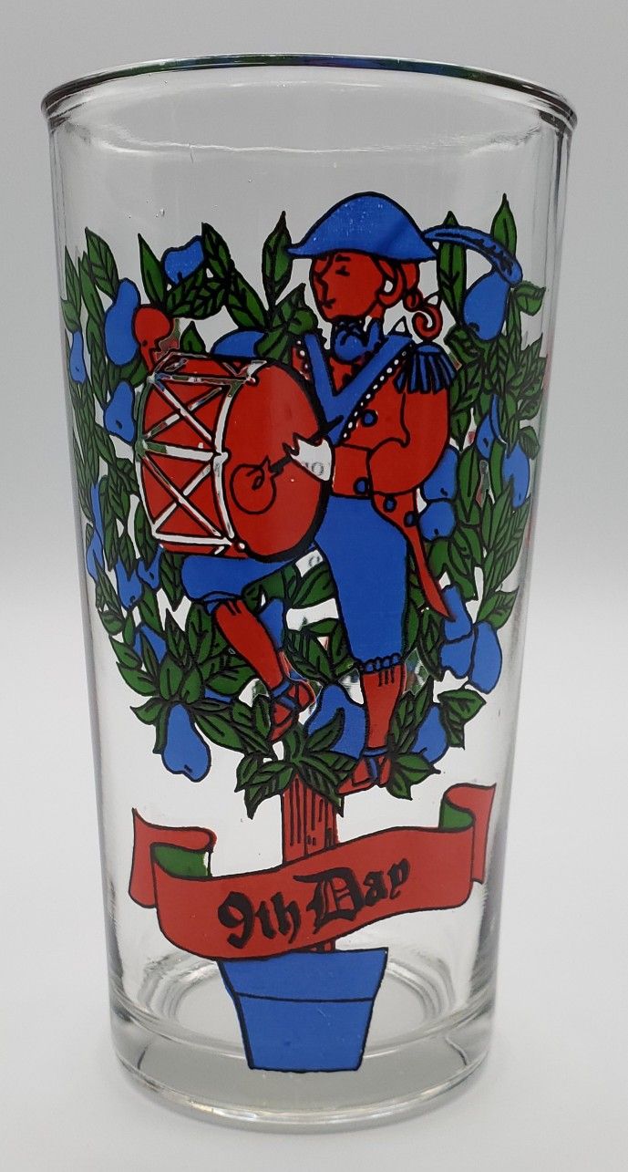 12 Days Of Christmas Tumbler Vintage Original Day 9 Nine Drummers Drumming