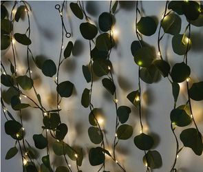 (10) 32FT | 100 LED Green Artificial Eucalyptus Leaf Garland Vines, Battery Operated Fairy String Lights

 Thumbnail