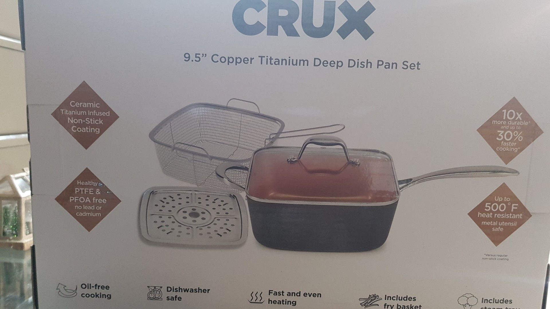 CRUX 9.5" COPPER TITANIUM DEEP DISH PAN SET