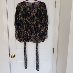 Petticoat Alley Sheer Blouse Size Meduim Thumbnail