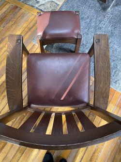 1930’s Vintage Rocking Chair & Ottoman Thumbnail