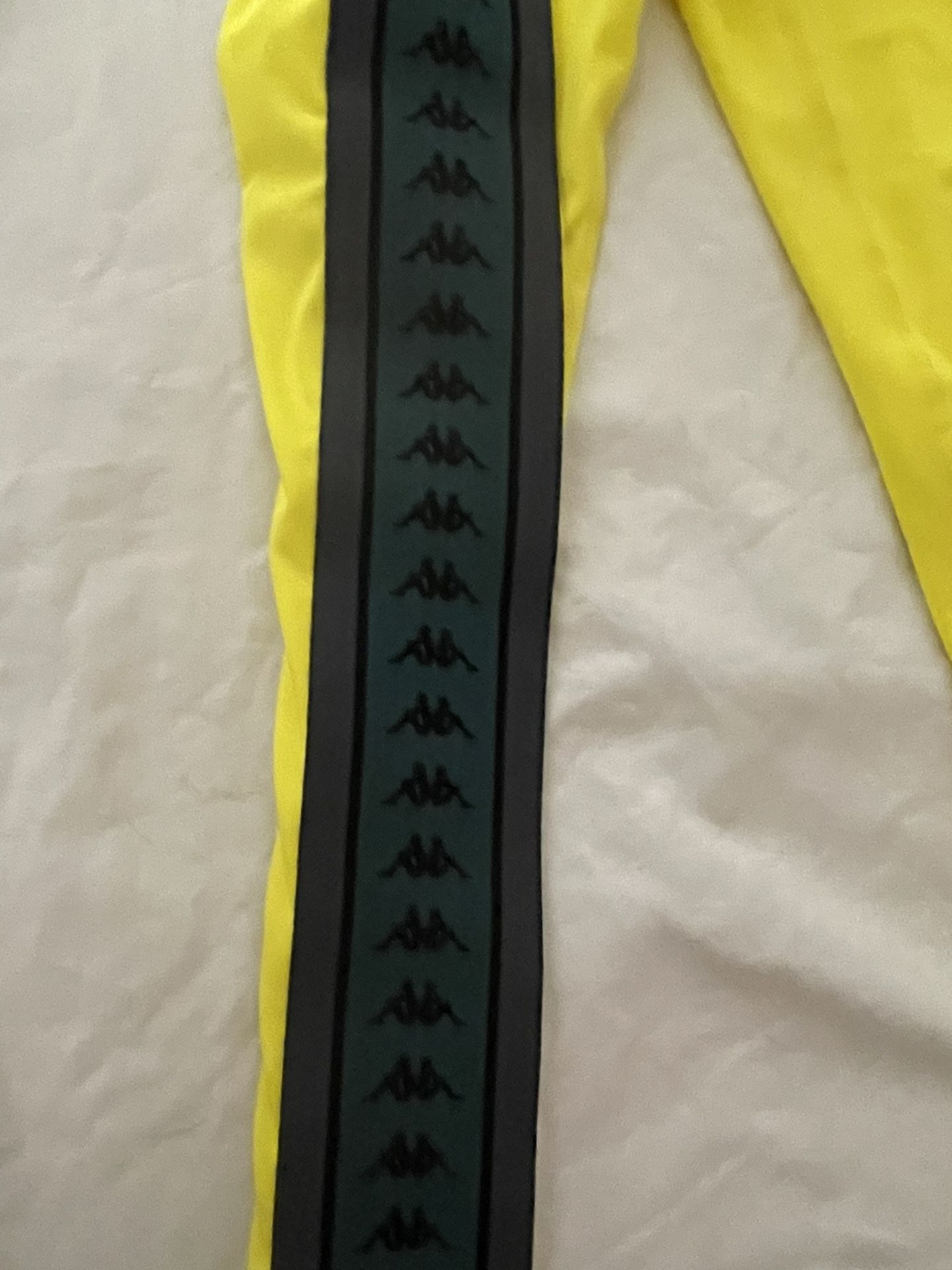 Women's Yellow Kappa 222 Banda Skin Leggings Size L