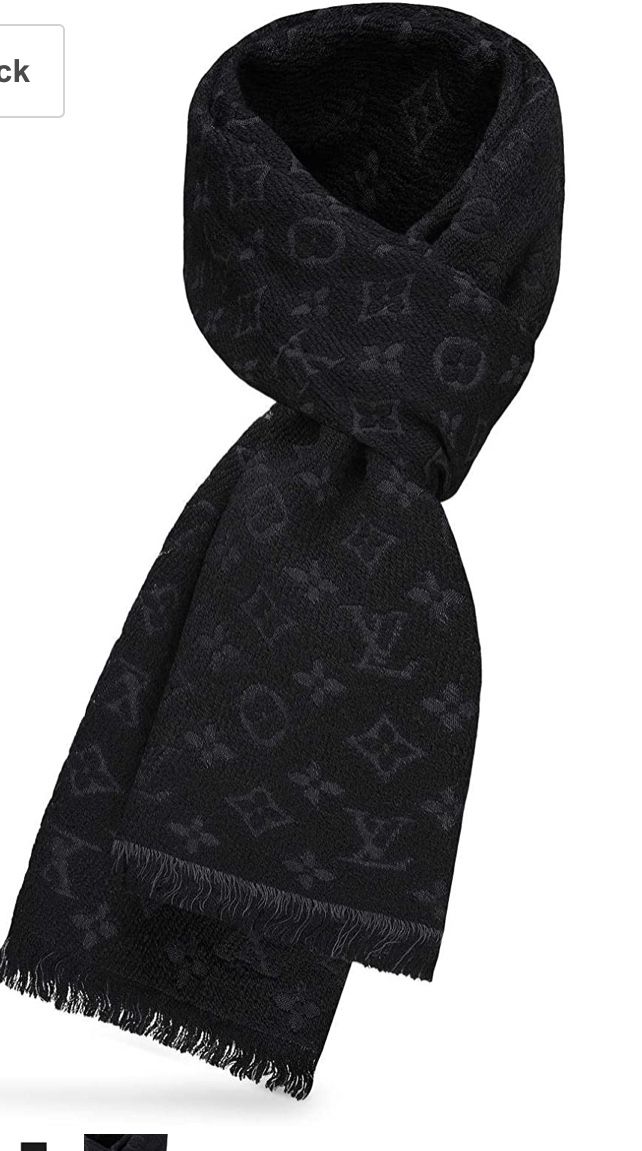 Louis Vuitton classic scarf black and grey