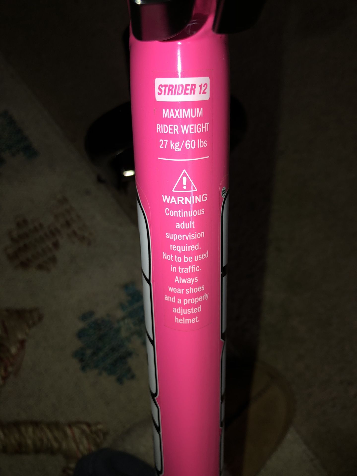 Hot Pink Strider Bike PENDING