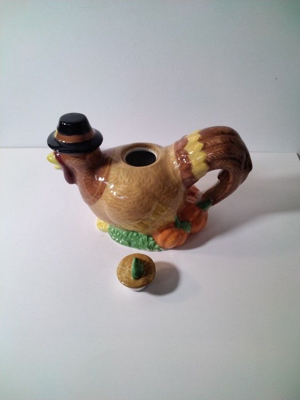 A Very Cute Turkey Tea Pot .