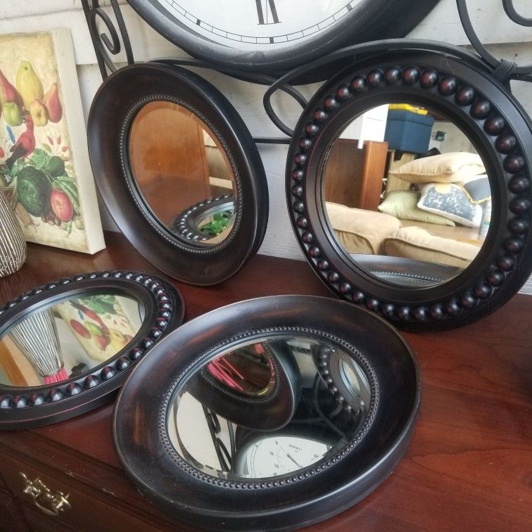 4 Pewter Mirrors