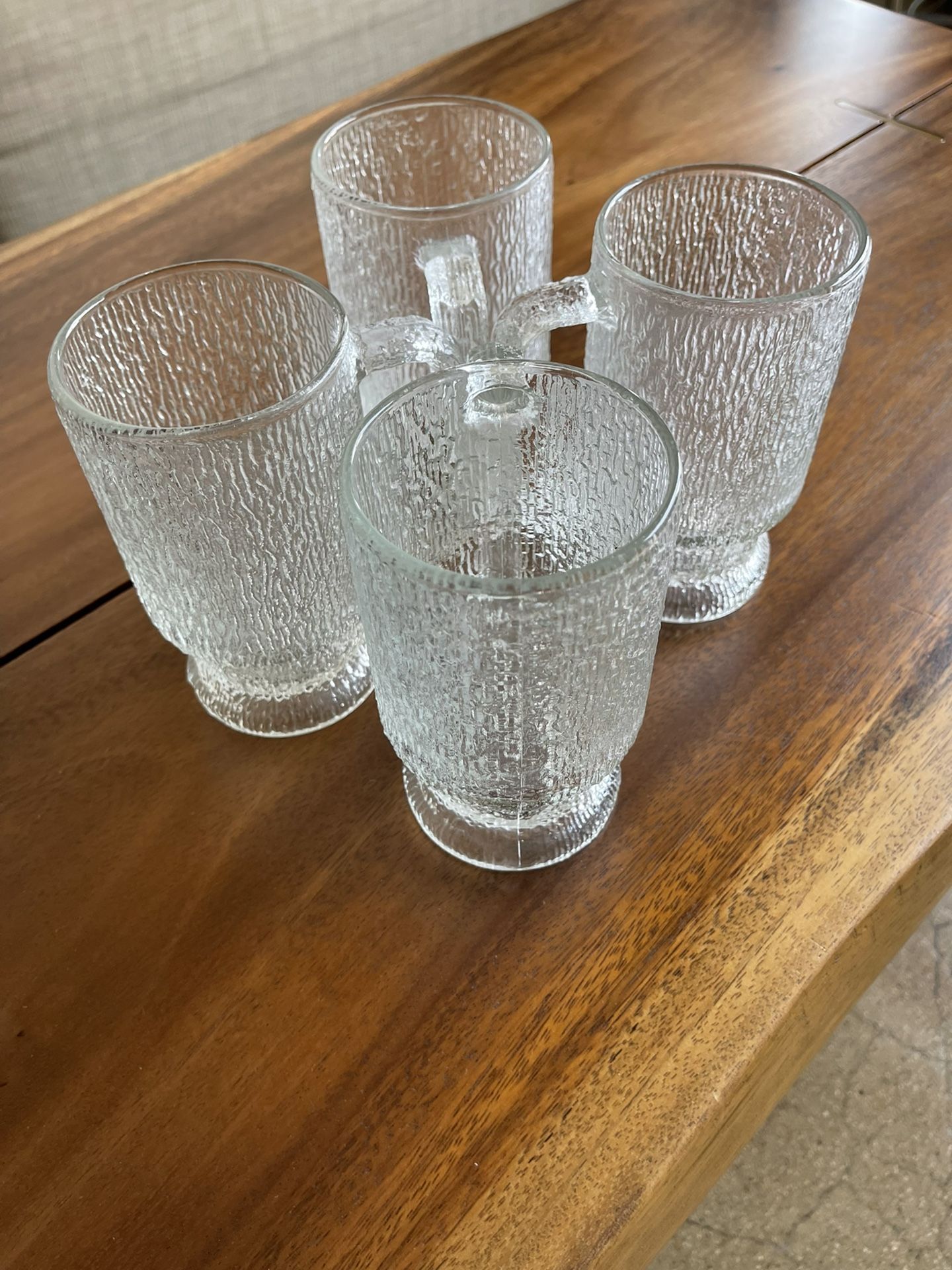 Vintage Glass Ice Glass - Set Of 4