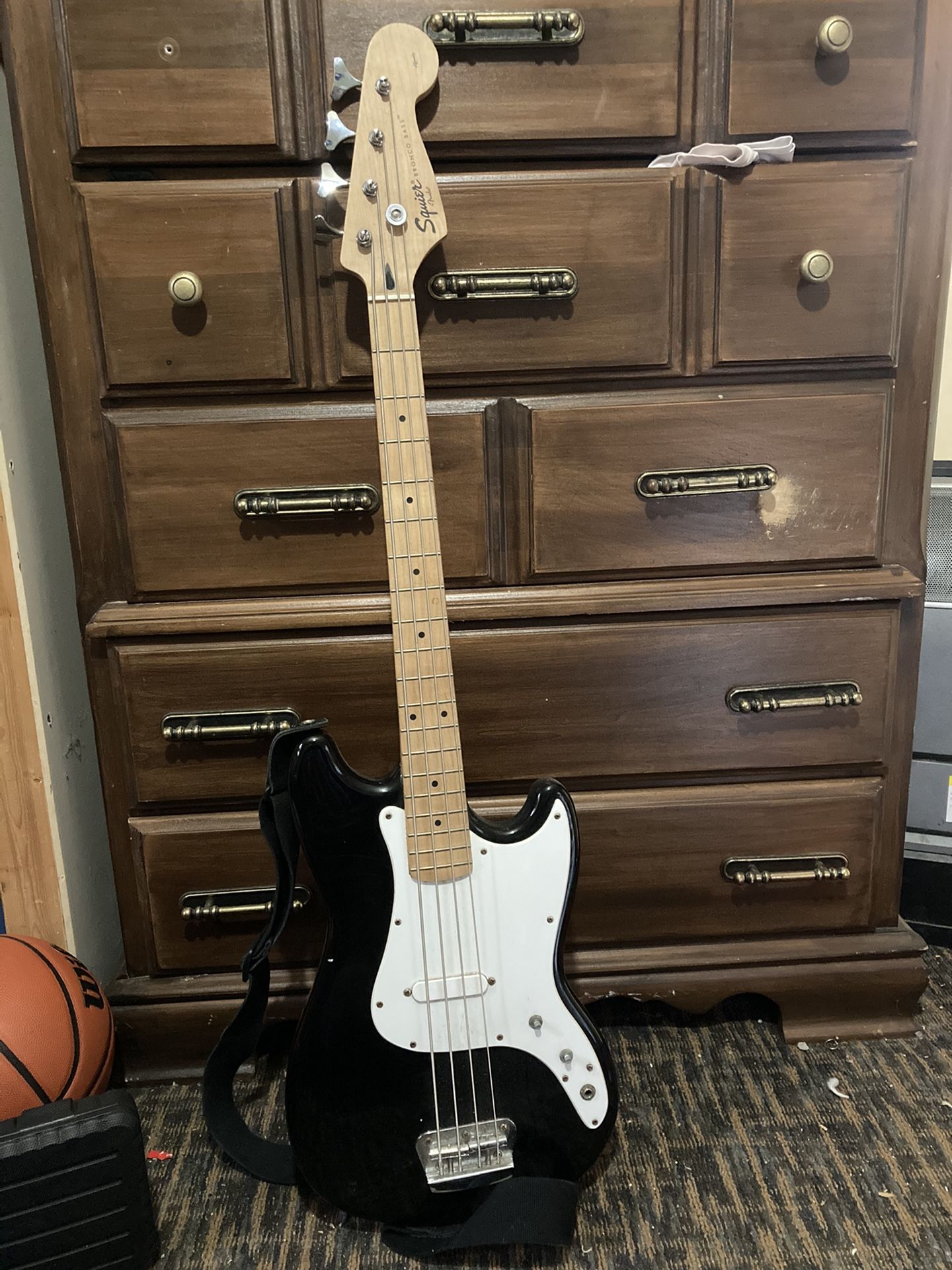 Black And White Bass Guitar