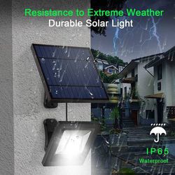 Solar Lights-Outdoor IP65-Waterproof Floodlights White-Light - 30 LED Bright Light, Auto Dusk to Dawn, Wall Light, Security Lights for Front Door, Yar Thumbnail