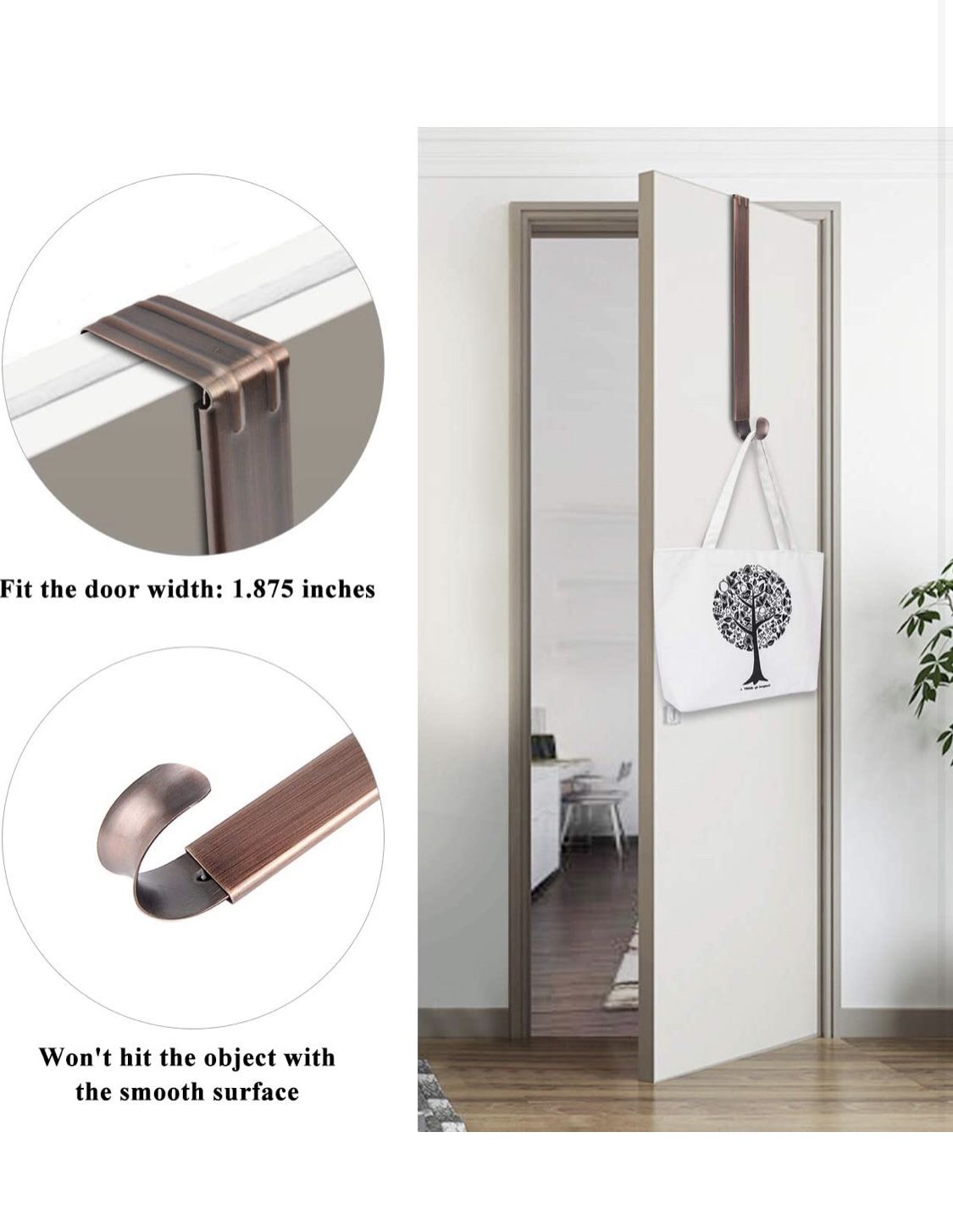 Wreath Door Hanger, Adjustable 15 to 25 Inch