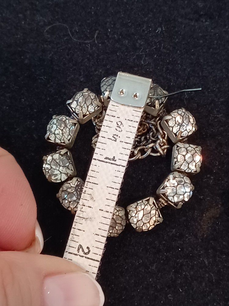 Nordstrom Fishnet Covered Rhinestone Earrings