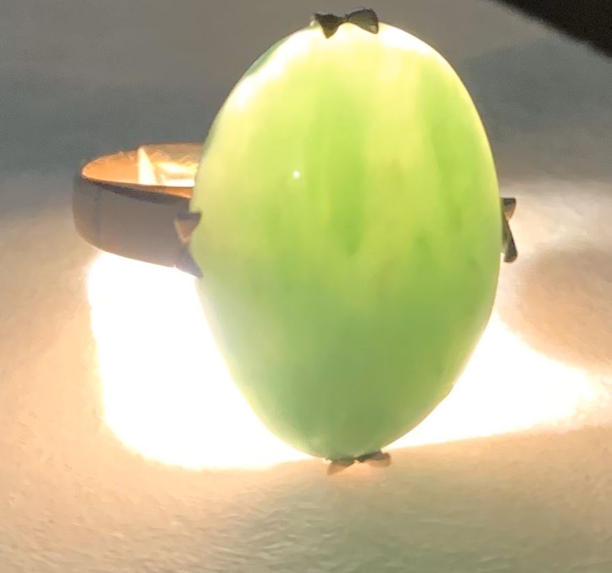 Antique Nephrite Jade Ring (for Repair) 14k LAST CHANCE PRICE