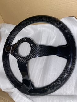 Full Carbon Steering Wheel (350mm) 350z Parts, G35 Parts, Civic Parts  Thumbnail